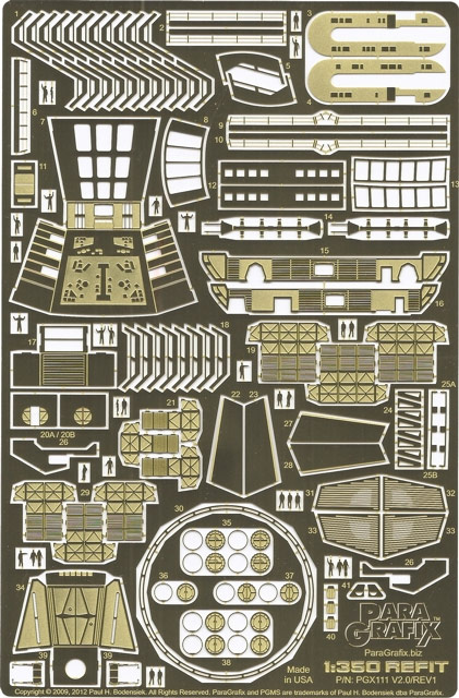 Star Trek Enterprise NCC-1701 Refit 1/350 Scale Photoetch Detail Set - Click Image to Close