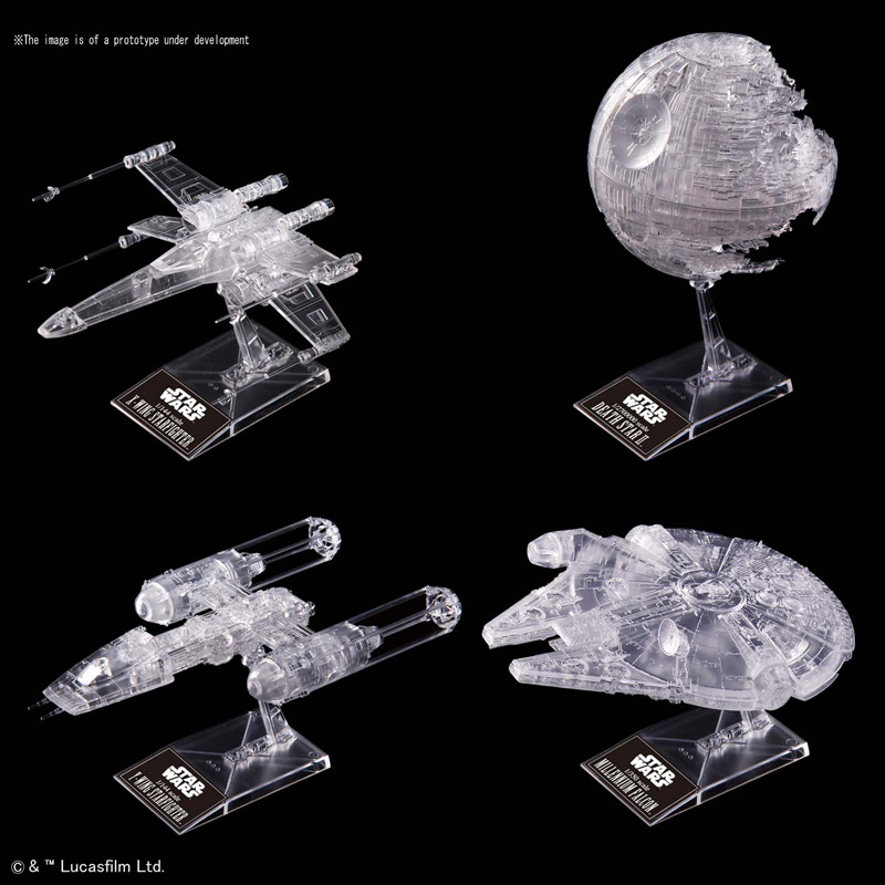 Star Wars Return of the Jedi Clear Vehicle Set Model Kit by Bandai Spirits VM Japan - Click Image to Close