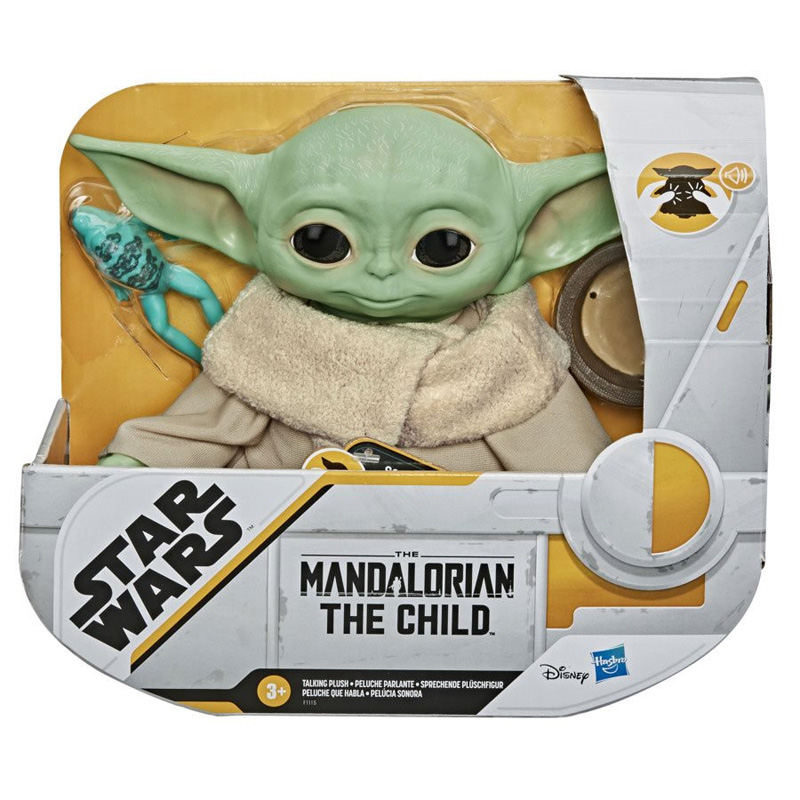 Star Wars The Mandalorian The Child Grogu 7 1/2-Inch Electronic Plush Toy Baby Yoda - Click Image to Close