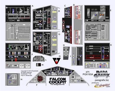 Star Wars Millennium Falcon Cockpit Photoetch for DeAgostini Model Kit - Click Image to Close