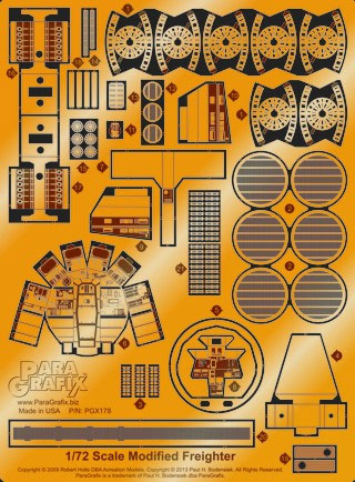 Star Wars Millennium Falcon 1/72 Scale 18" Photoetch Set for Fine Molds Kit - Click Image to Close