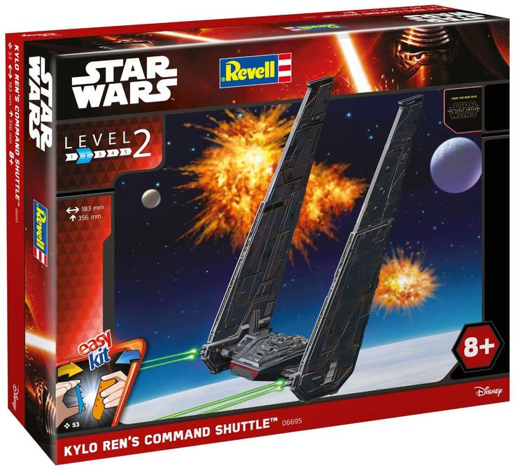 Star Wars The Force Awakens Kylo Ren's Command Shuttle 1/93 SnapTite Max Model Kit by Revell - Click Image to Close