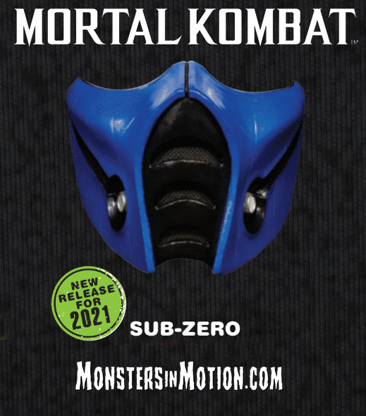 Mortal Kombat Sub-Zero Injection Plastic Collector's Mask Combat - Click Image to Close