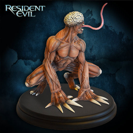 Resident Evil 1/4 Scale 15" Tall Licker Polystone Statue - Click Image to Close