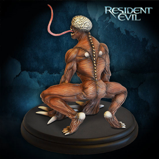 Resident Evil 1/4 Scale 15" Tall Licker Polystone Statue - Click Image to Close