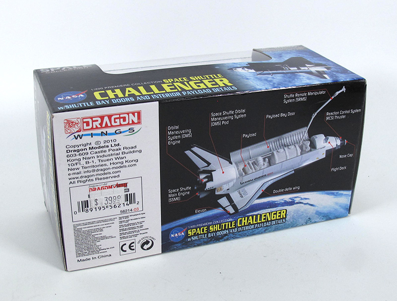 Nasa Space Shuttle Challenger 1/400 Replica by Dragon Models - Click Image to Close