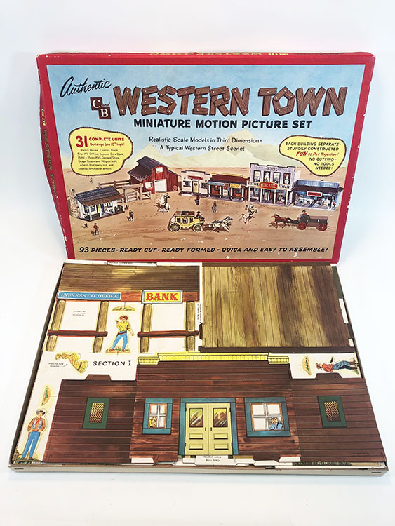 C & B Western Town Miniature Motion Picture Playset Complete - Click Image to Close