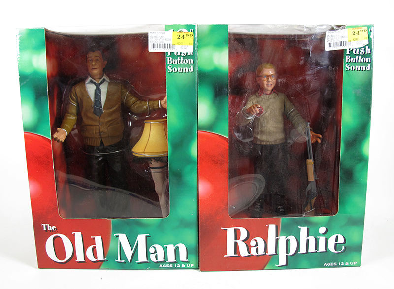 Christmas Story Ralphie and Old Man 1/6 Scale Figures by Neca Push Button Sound - Click Image to Close