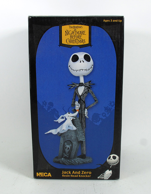 Nightmare Before Christmas Jack and Zero Head Knocker Bobble Head by Neca - Click Image to Close