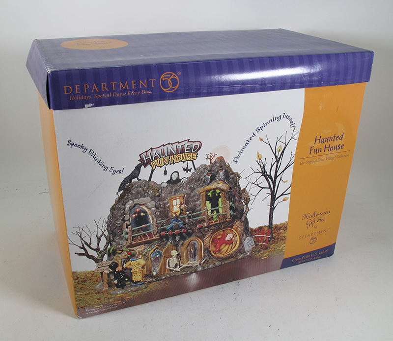Department 56 Haunted Fun House Snow Village Halloween Display - Click Image to Close