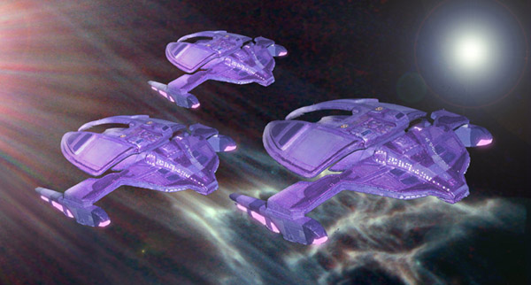 Star Trek Jem Hadar Fighters 1/1400 Scale Model Kit 3 Ships - Click Image to Close