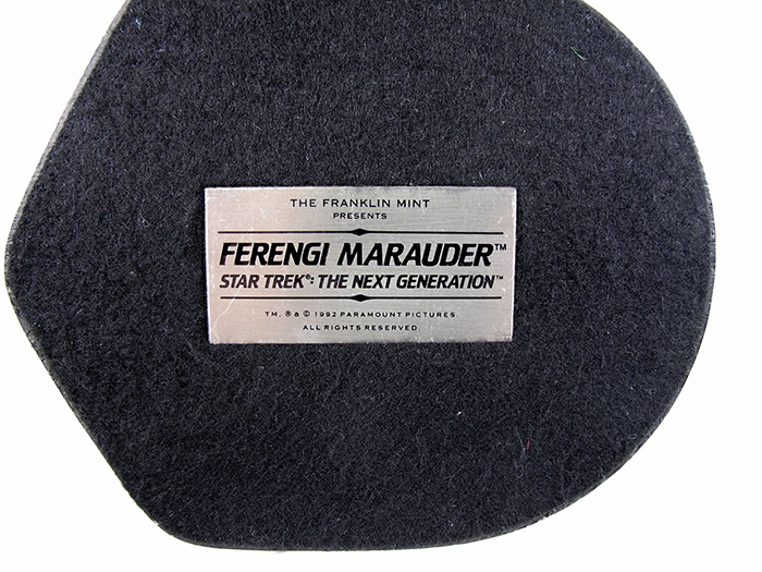 Star Trek TNG Ferengi Marauder Large Scale Pewter Replica Franklin Mint - Click Image to Close