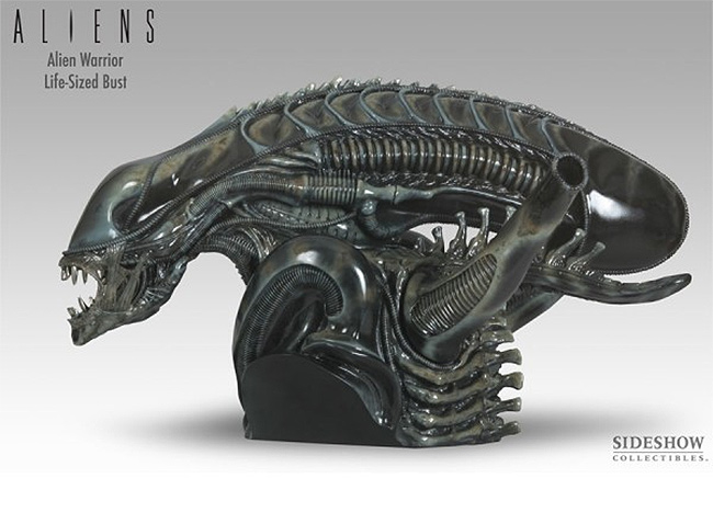 Aliens Life Size Alien Warrior Bust 1/1 Scale by Sideshow Stan Winston - Click Image to Close