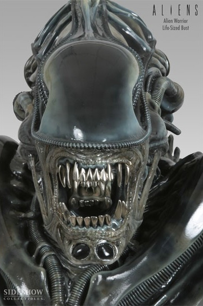 Aliens Life Size Alien Warrior Bust 1/1 Scale by Sideshow Stan Winston - Click Image to Close