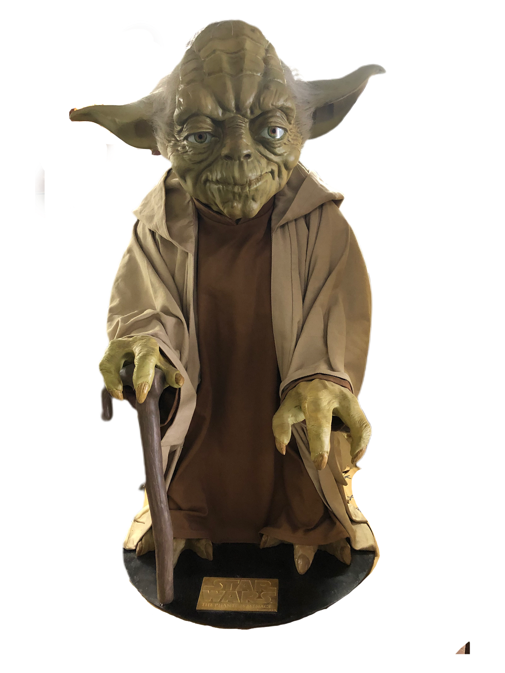 Star Wars: The Phantom Menace 3 FT Yoda Pepsi Promotional Rigid Foam/Multi-Media/AVS Plastic Statue 1999 w/ Metal Base