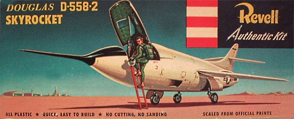 Douglas D-558-2 Skyrocket 1/54 Scale Revell Re-Issue Model Kit by Atlantis - Click Image to Close