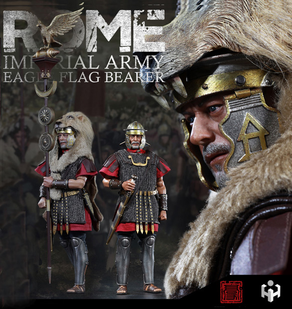 Roman Imperial Army Eagle Flag Bearer 1/6 Scale Figure Aquilifer - Click Image to Close