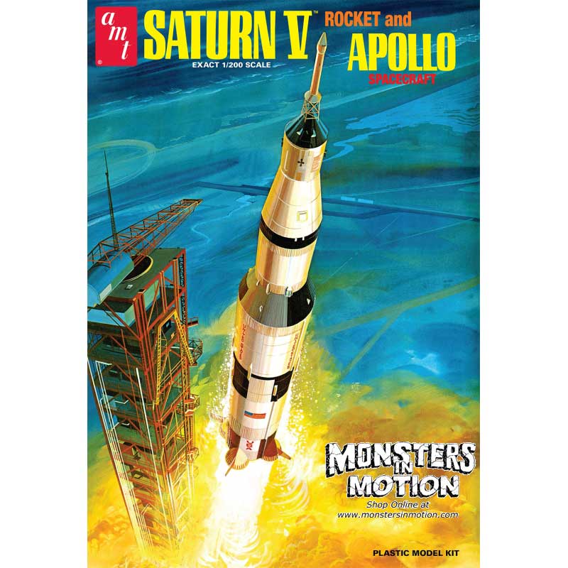Saturn V Rocket 1/200 AMT Reissue Plastic Model Kit - Click Image to Close