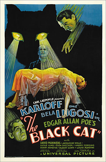 Black Cat 1935 One Sheet Reproduction Poster 27X41 - Click Image to Close