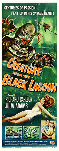 Creature From The Black Lagoon Repro Insert Poster 14X36 - Click Image to Close