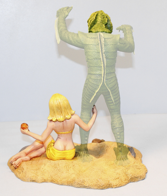 Creature From The Black Lagoon Aurora or Monogram Creature with Girl Conversion Model Kit - Click Image to Close