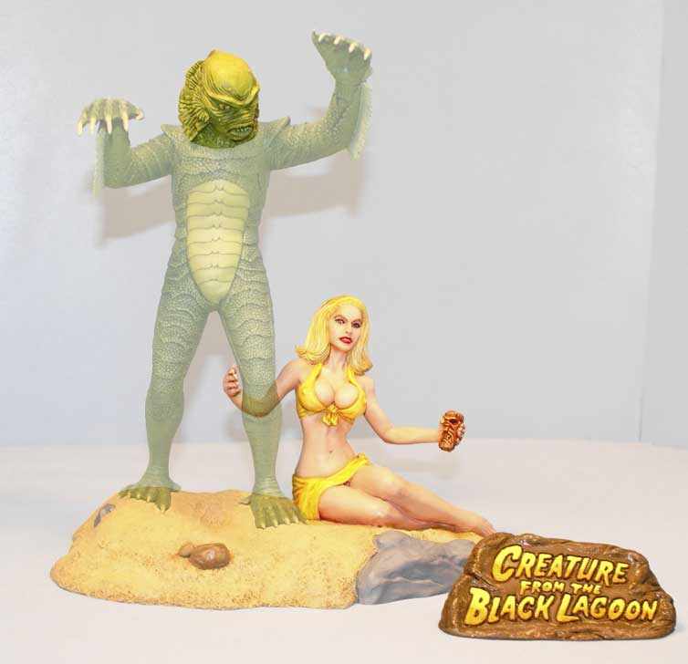 Creature From The Black Lagoon Aurora or Monogram Creature with Girl Conversion Model Kit - Click Image to Close