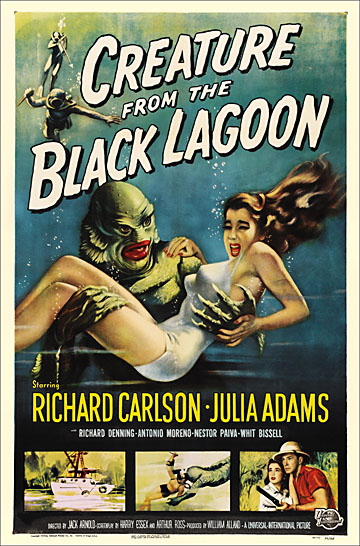 Creature From The Black Lagoon 1954 Reproduction Poster 27X41 - Click Image to Close