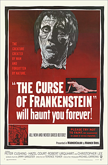 Curse of Frankenstein 1957 Reproduction Poster 27X41 Hammer Film - Click Image to Close