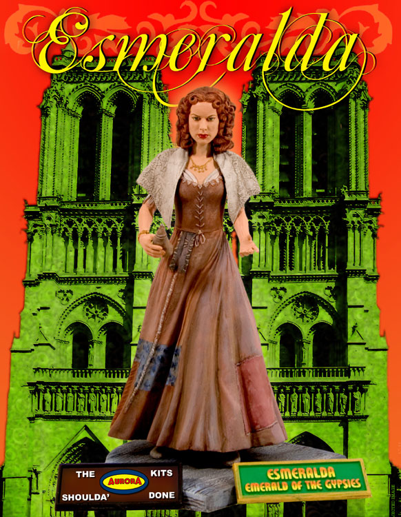 Hunchback Esmeralda Aurora Shoulda Done 1/8 Scale Model Kit - Click Image to Close