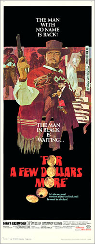 For A Few Dollars More Clint Eastwood Repro Insert Poster 14X36 - Click Image to Close