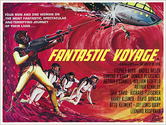 Fantastic Voyage 1966 British Quad Reproduction Poster 30 X 40 - Click Image to Close