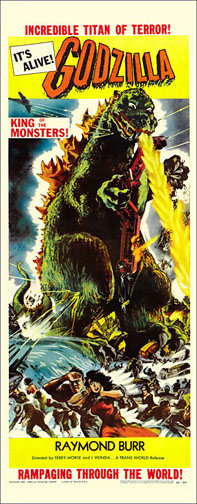 Godzilla 1954 Repro Insert Movie Poster 14X36 - Click Image to Close