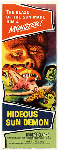 Hideous Sun Demon 1959 Repro Insert Poster 14X36 - Click Image to Close