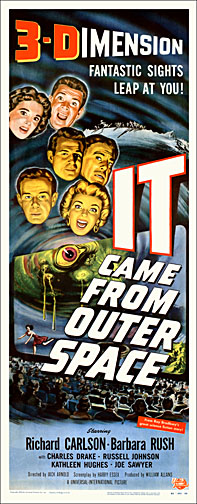 IT Came From Outer Space Repro Insert Poster 14X36 - Click Image to Close