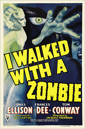 I Walked With A Zombie 1943 One Sheet Reproduction Poster 27x41 - Click Image to Close