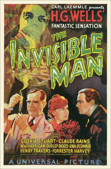 Invisible Man 1933 One Sheet Reproduction Poster 27X41 - Click Image to Close