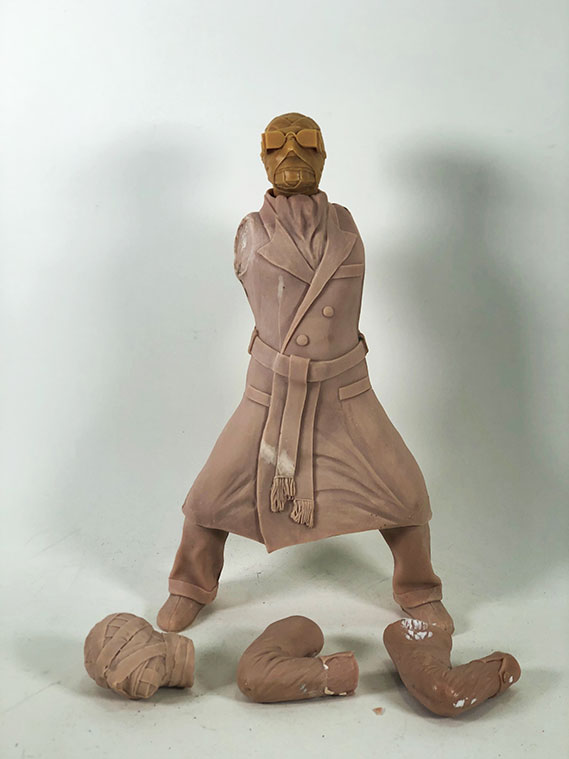 Invisible Man Claude Rains Sculpey Master Prototype - Click Image to Close