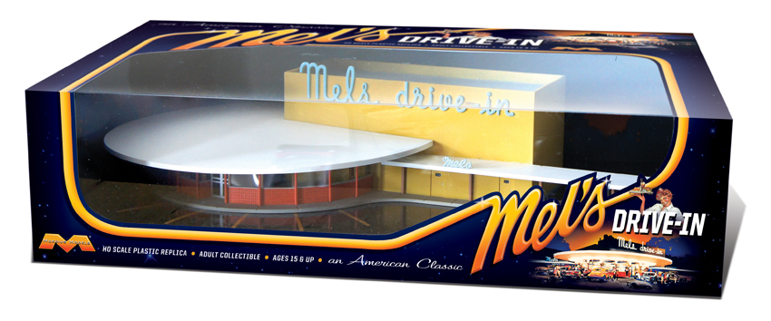 American Graffiti Mel's Diner Prebuilt Model OOP - Click Image to Close