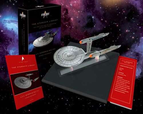 Star Trek Strange New Worlds Starship Library Vol. 1 U.S.S. Enterprise NCC-1701 Die-Cast Ship & Book Set - Click Image to Close