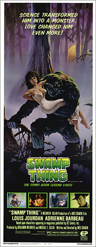 Swamp Thing 1982 Repro Insert Movie Poster 14X36 - Click Image to Close