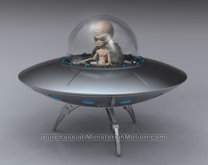 Alpha Centauri U.F.O. 1/32 Scale Injected Plastic Model Kit UFO Flying Saucer - Click Image to Close