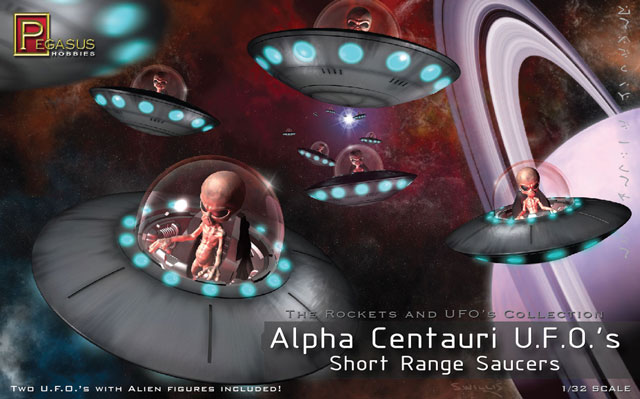 Alpha Centauri U.F.O. 1/32 Scale Injected Plastic Model Kit UFO Flying Saucer - Click Image to Close