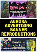 Aurora Monster Retail Store Banner 12X35 Reproduction Poster