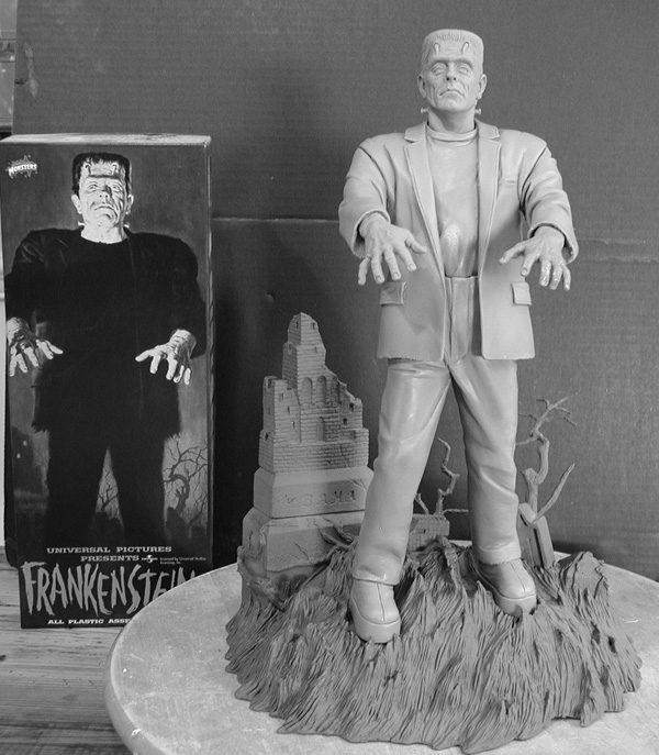 Frankenstein Aurora Box Art Tribute Model Kit #8 Jeff Yagher - Click Image to Close