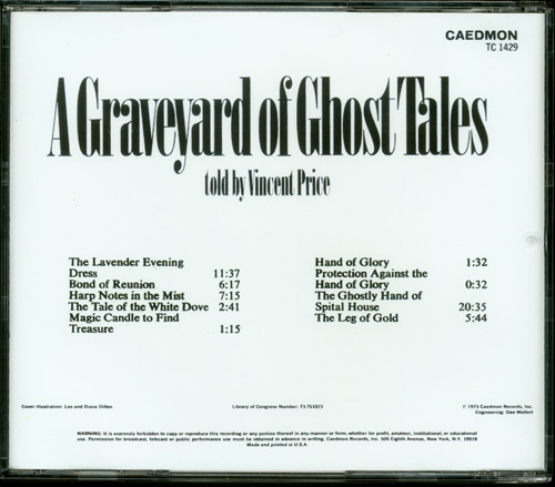 Graveyard of Ghost Tales, A Vincent Price Soundtrack CD - Click Image to Close