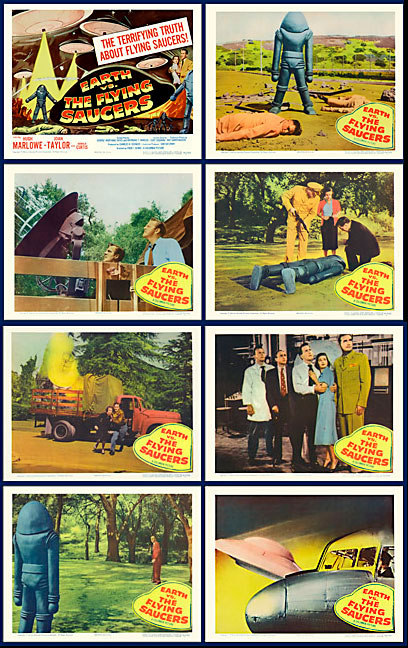 Earth VS The Flying Saucers 1956 Lobby Card Set (11 X 14) - Click Image to Close