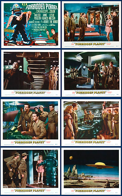 Forbidden Planet 1956 Lobby Card Set (11 X 14) - Click Image to Close