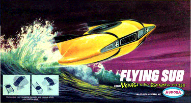 Voyage To The Bottom Of The Sea Flying Sub Aurora Repro Box - Click Image to Close