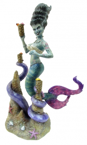 1/22 Scale Resin Figures Model Kit Mermaid On Conch Unpainted Unassembled Model 