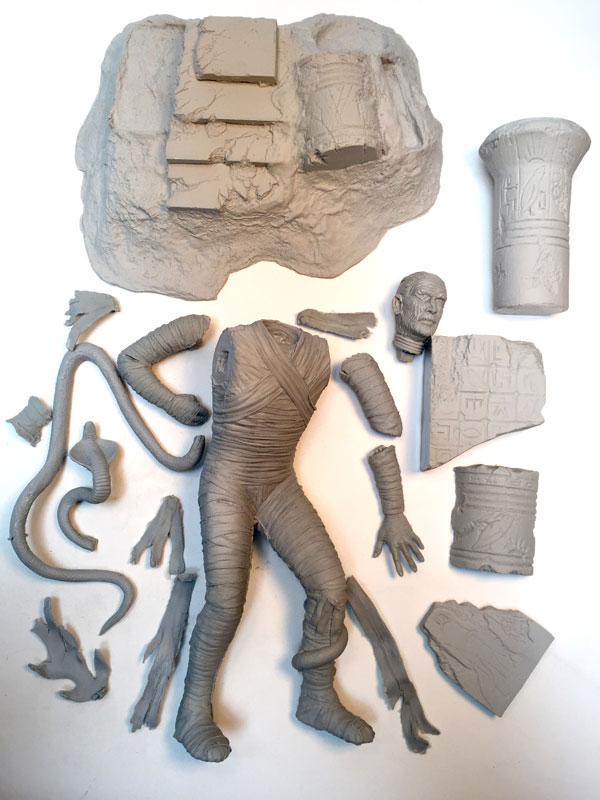 Mummy Aurora Box Art Tribute Model Kit #7 Jeff Yagher - Click Image to Close